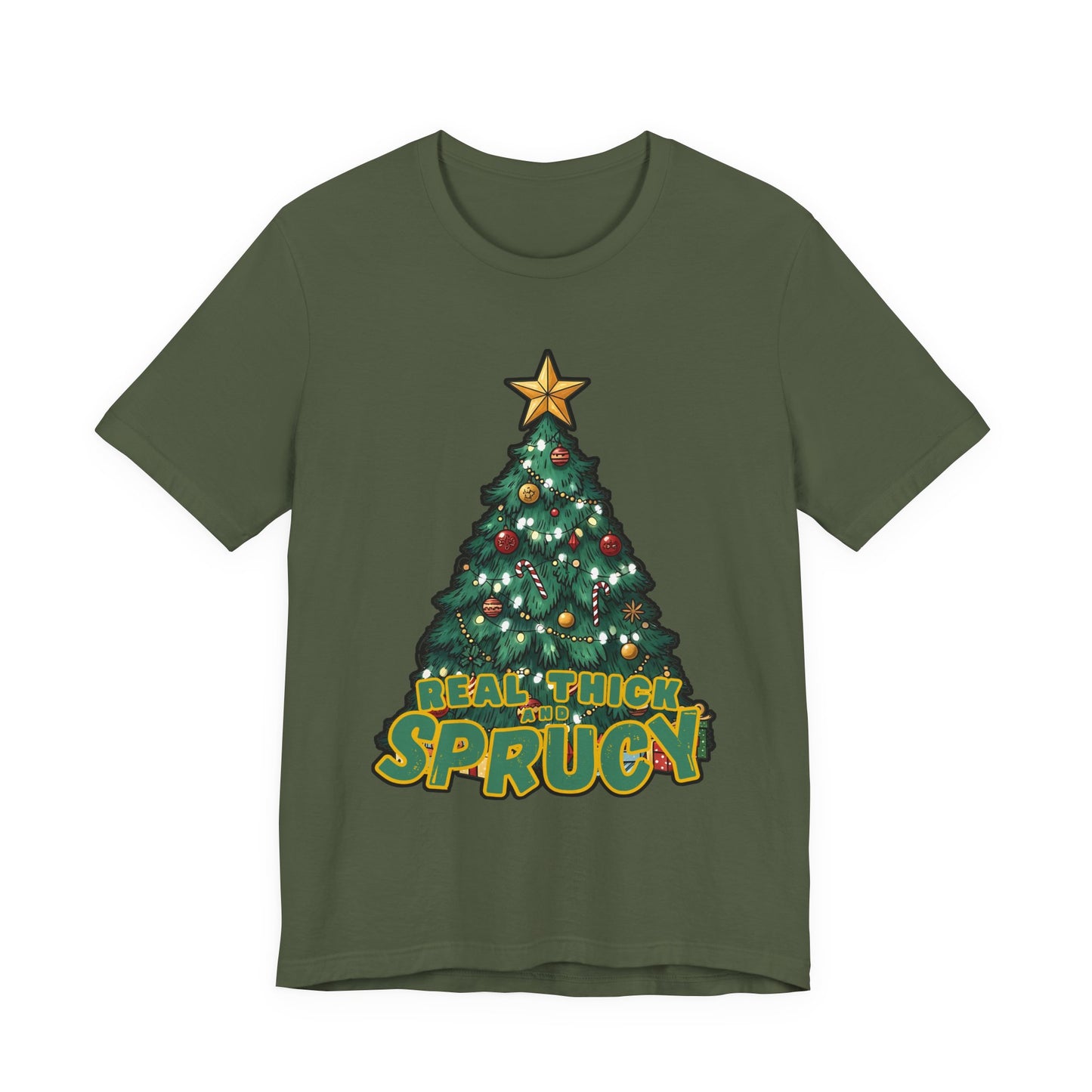 Real Thick and Sprucy Tee | Holiday Tree Graphic T-Shirt