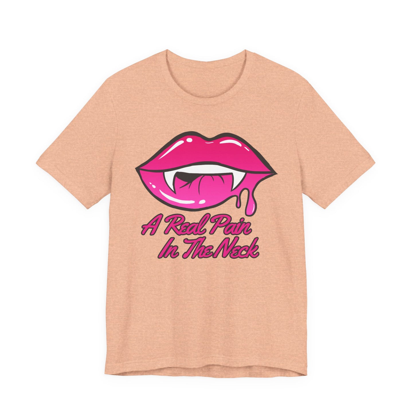 "A Real Pain in the Neck" Tee | Adult Halloween Themed Vampire Graphic T-Shirt