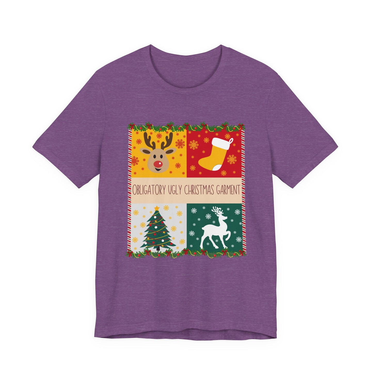 Obligatory Ugly Christmas Garment Tee | Ugly Holiday Graphic T-Shirt
