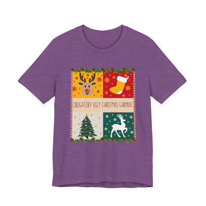Obligatory Ugly Christmas Garment Tee | Ugly Holiday Graphic T-Shirt