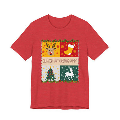 Obligatory Ugly Christmas Garment Tee | Ugly Holiday Graphic T-Shirt