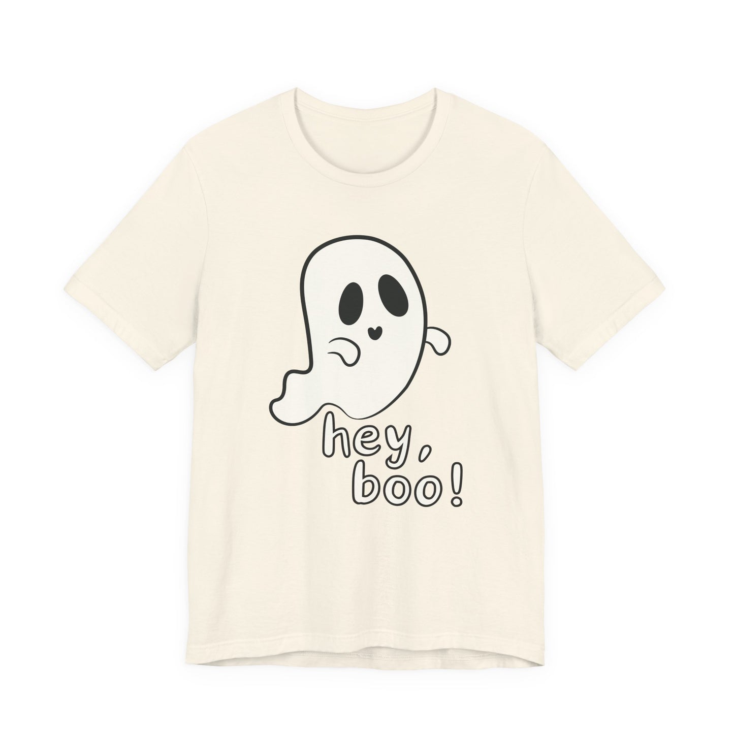"Hey, Boo!" Ghost Tee | Cute Halloween Graphic T-Shirt