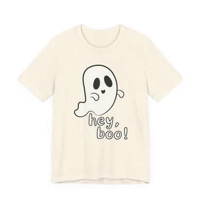 "Hey, Boo!" Ghost Tee | Cute Halloween Graphic T-Shirt