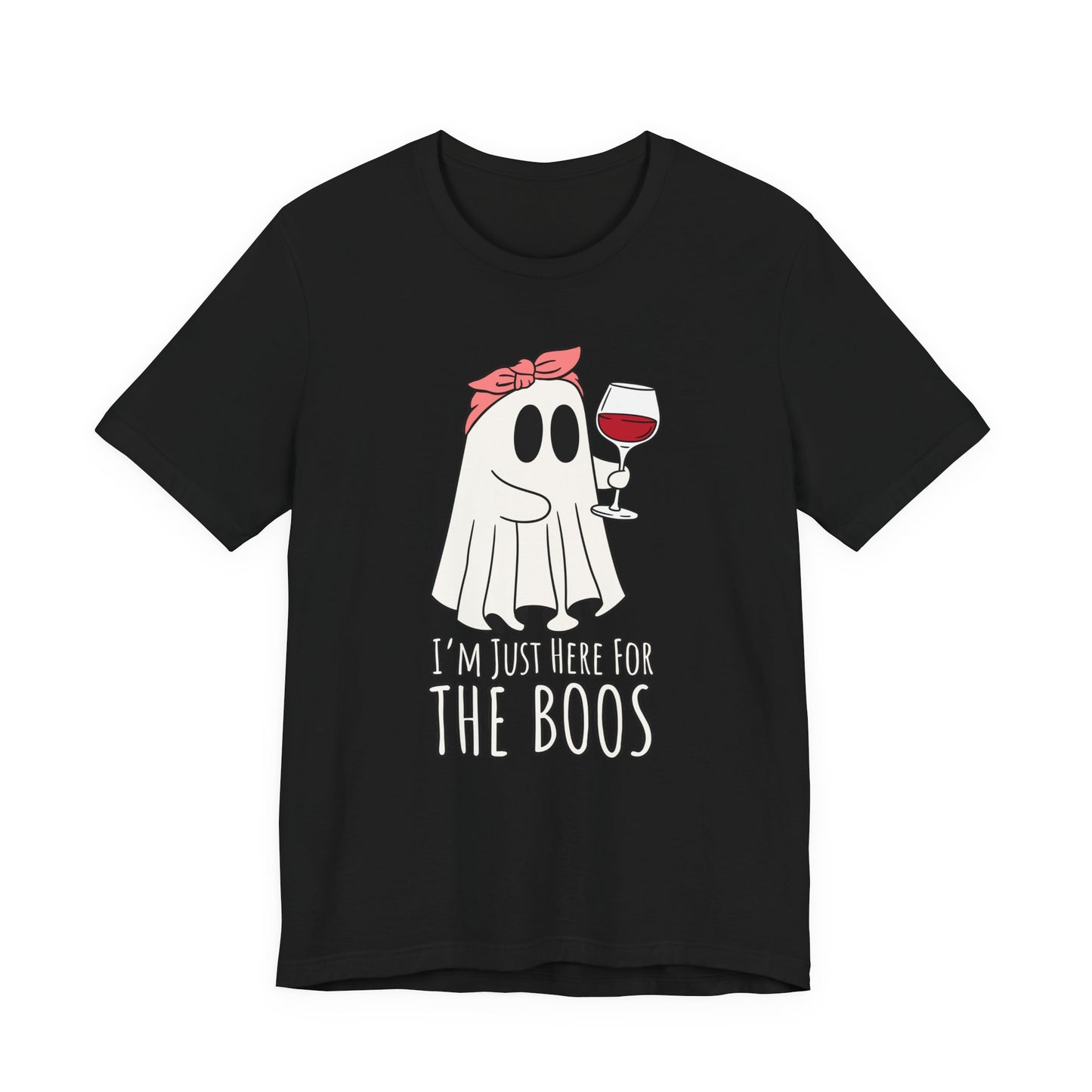 "I'm Just Here for the Boos" Tee | Women's Funny Halloween Graphic T-Shirt