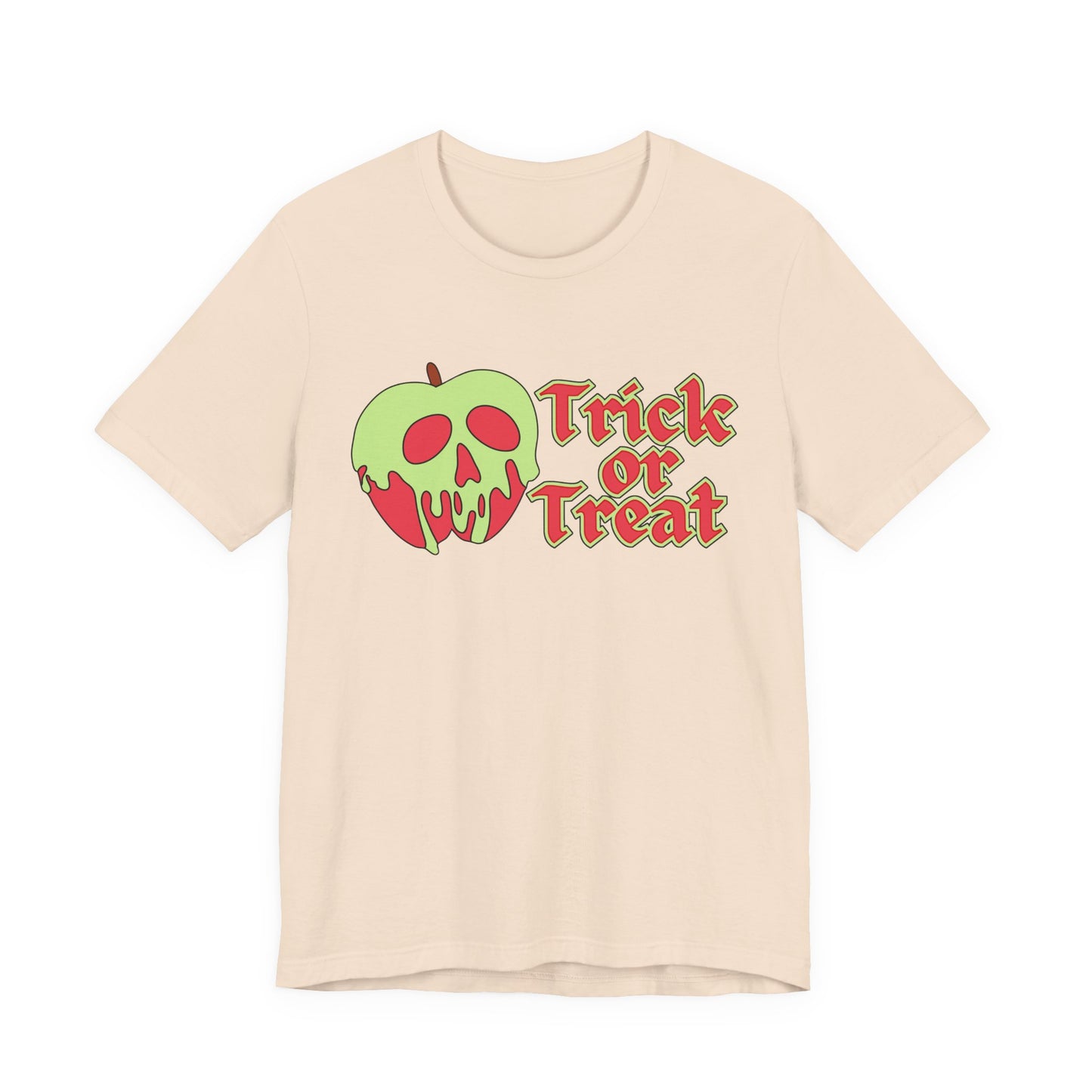 "Trick or Treat" Tee | Halloween Themed Apple Skull Graphic T-Shirt