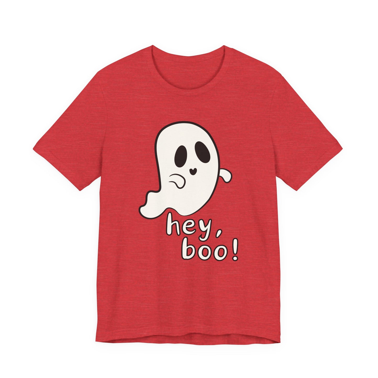 "Hey, Boo!" Ghost Tee | Cute Halloween Graphic T-Shirt
