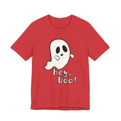 "Hey, Boo!" Ghost Tee | Cute Halloween Graphic T-Shirt