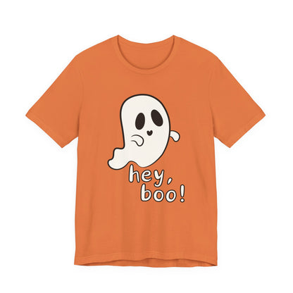"Hey, Boo!" Ghost Tee | Cute Halloween Graphic T-Shirt
