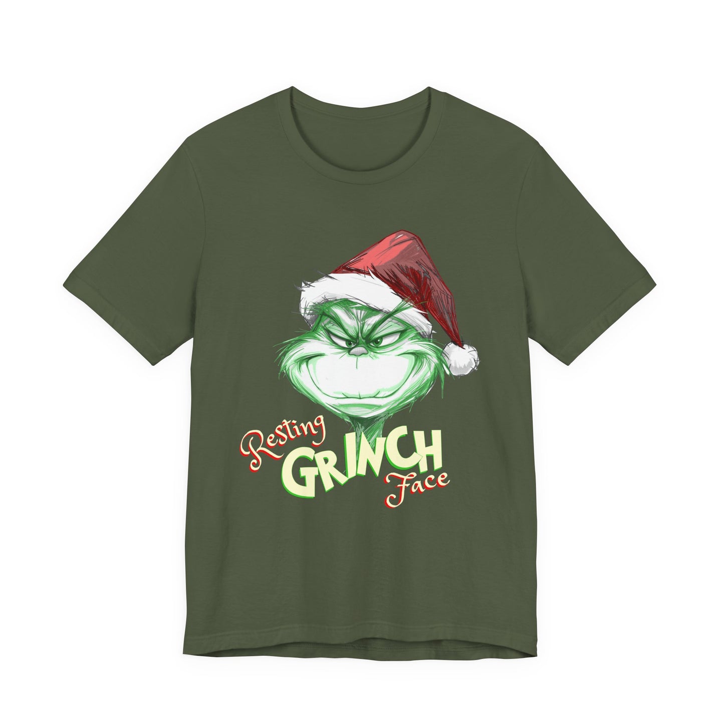 Resting Grinch Face Tee | Witty Christmas Graphic T-Shirt