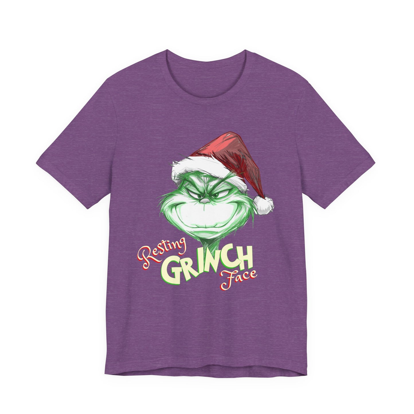 Resting Grinch Face Tee | Witty Christmas Graphic T-Shirt
