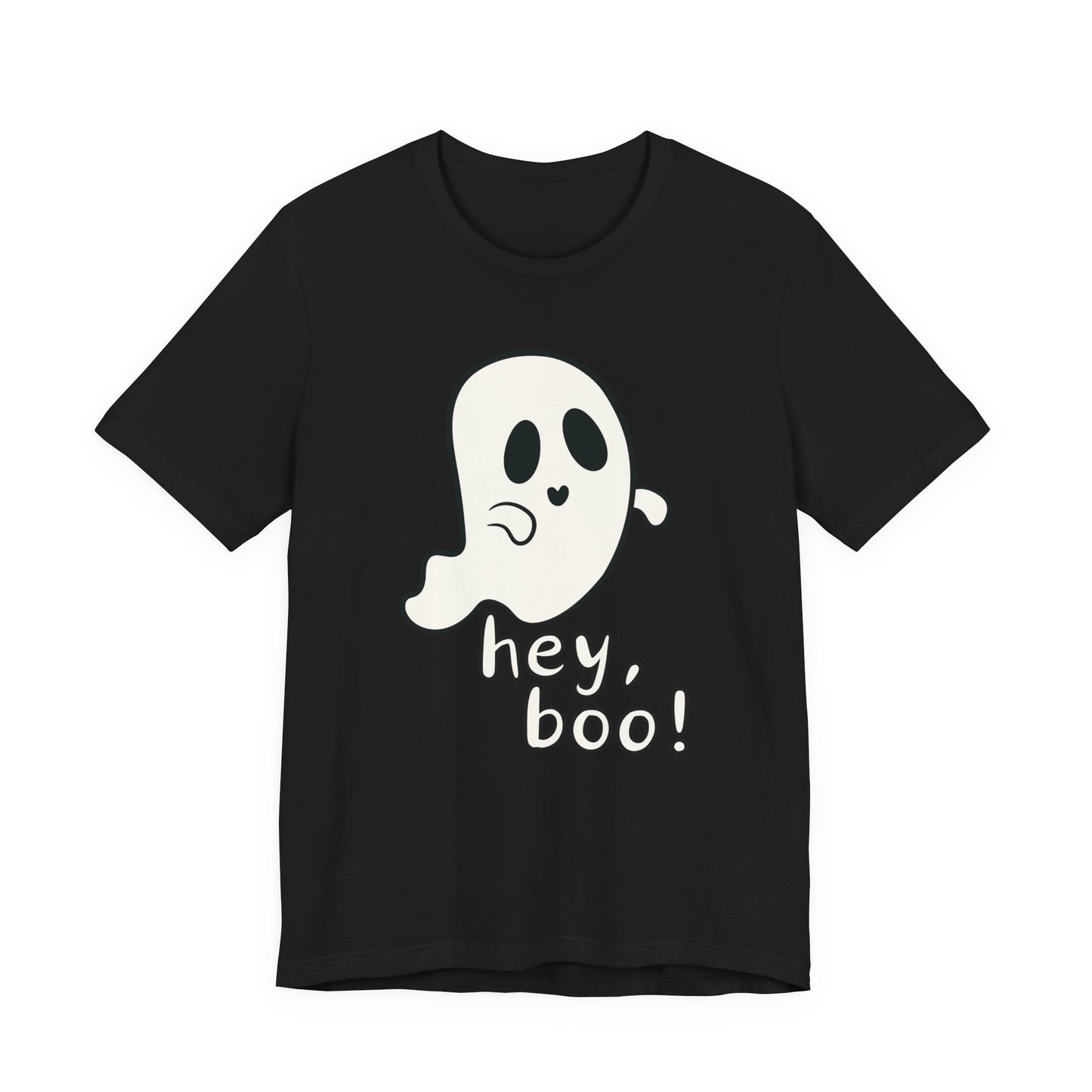 "Hey, Boo!" Ghost Tee | Cute Halloween Graphic T-Shirt