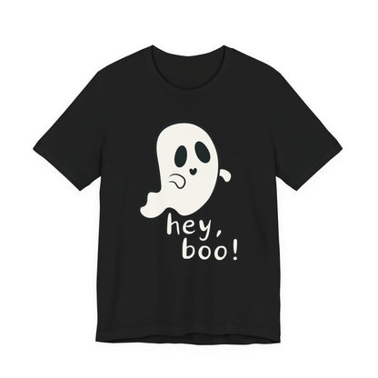 "Hey, Boo!" Ghost Tee | Cute Halloween Graphic T-Shirt