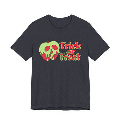 "Trick or Treat" Tee | Halloween Themed Apple Skull Graphic T-Shirt