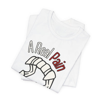 "A Real Pain in the Neck" Tee | Witty Halloween Vampire Teeth Graphic T-Shirt