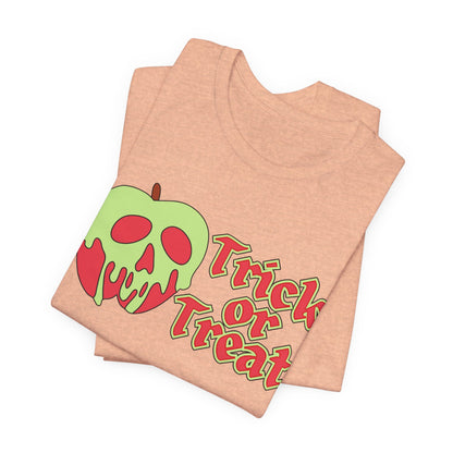 "Trick or Treat" Tee | Halloween Themed Apple Skull Graphic T-Shirt