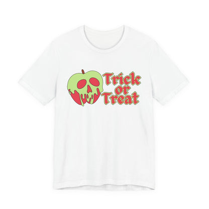 "Trick or Treat" Tee | Halloween Themed Apple Skull Graphic T-Shirt