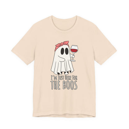 "I'm Just Here for the Boos" Tee | Women's Funny Halloween Graphic T-Shirt