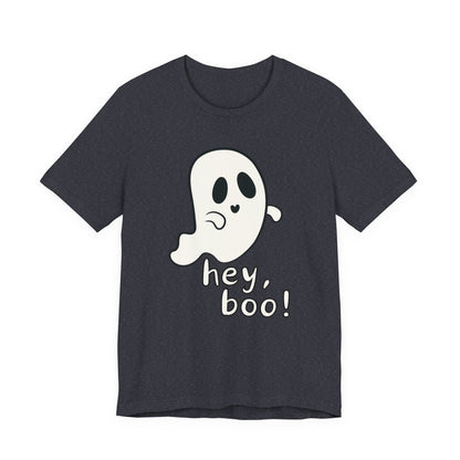 "Hey, Boo!" Ghost Tee | Cute Halloween Graphic T-Shirt