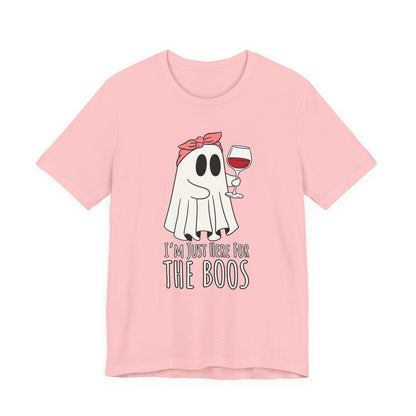 "I'm Just Here for the Boos" Tee | Women's Funny Halloween Graphic T-Shirt