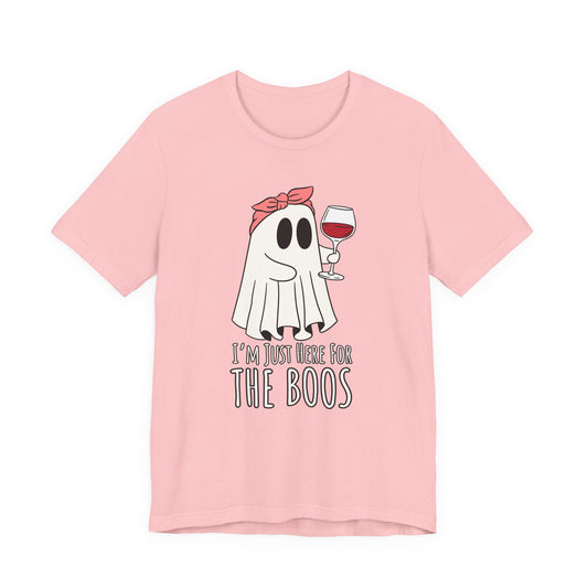 "I'm Just Here for the Boos" Tee | Women's Funny Halloween Graphic T-Shirt