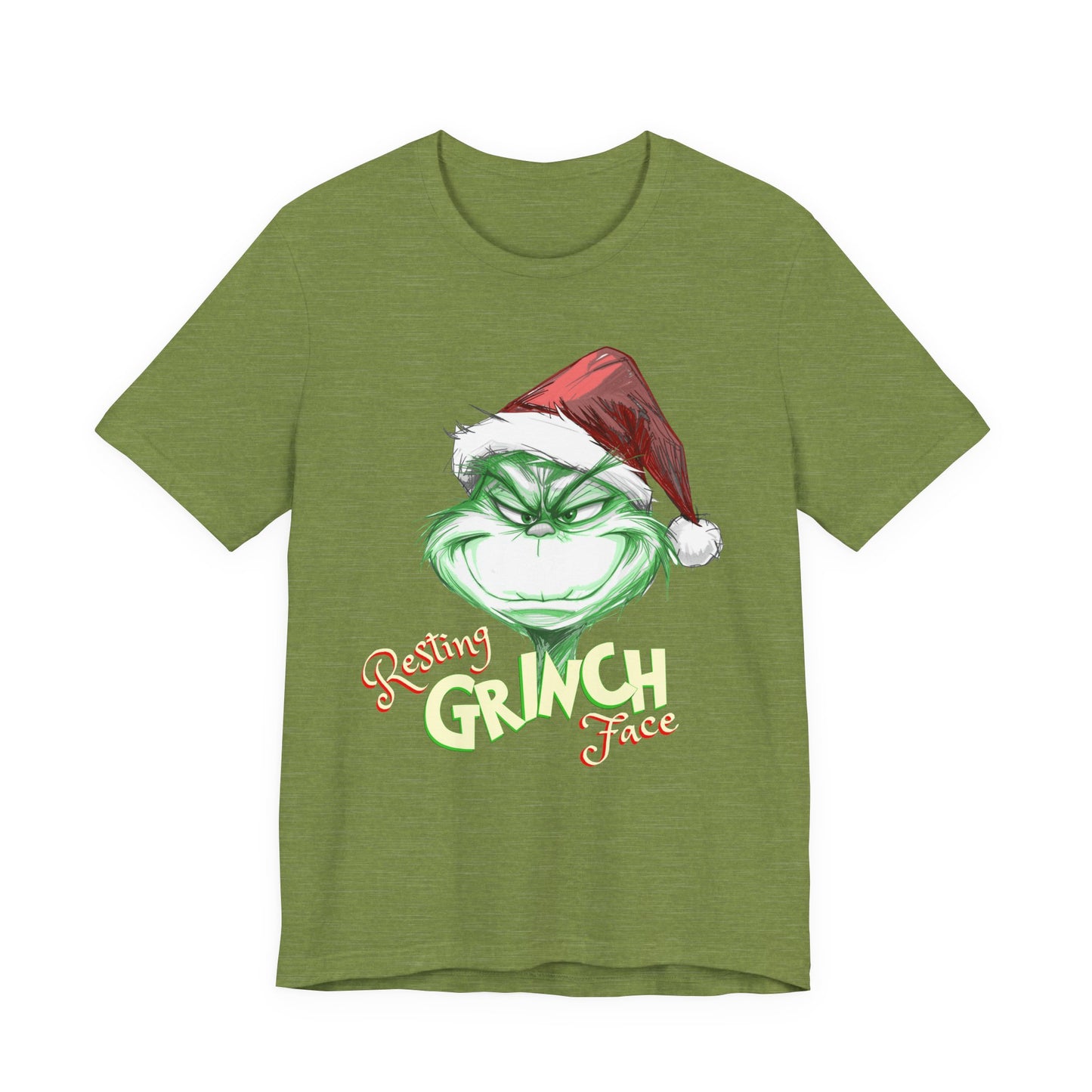 Resting Grinch Face Tee | Witty Christmas Graphic T-Shirt