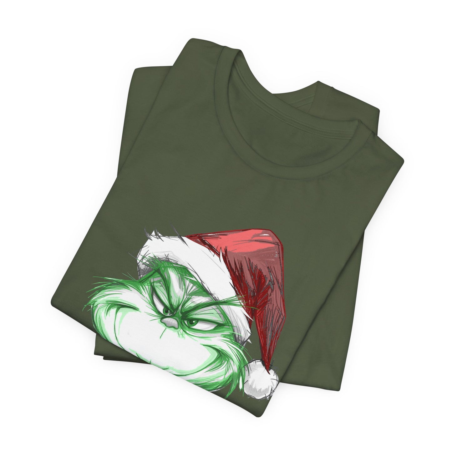 Resting Grinch Face Tee | Witty Christmas Graphic T-Shirt