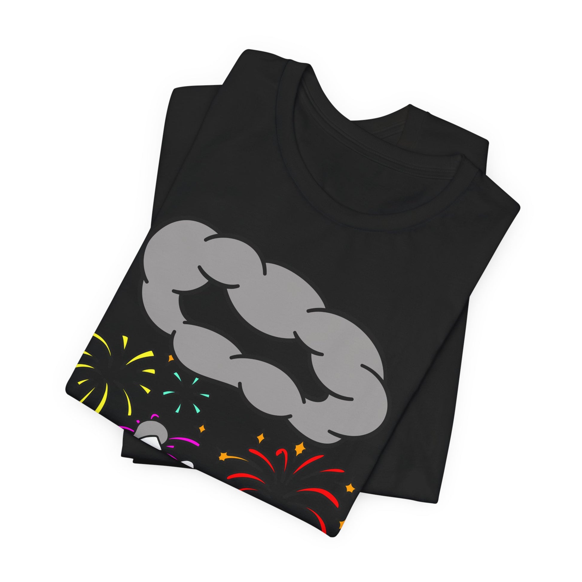 Alien Tourist T-Shirt in Black, Folded View - Cryptid Collection