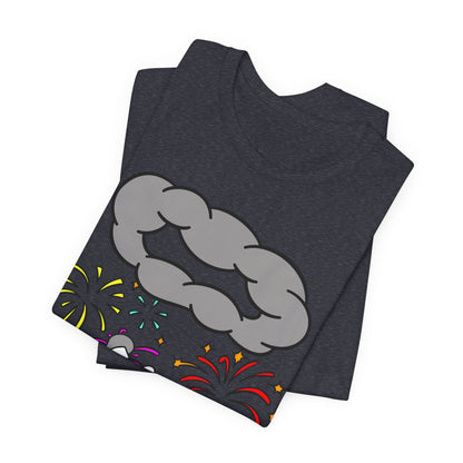 Alien Tourist T-Shirt in Heather Navy, Folded View - Cryptid Collection