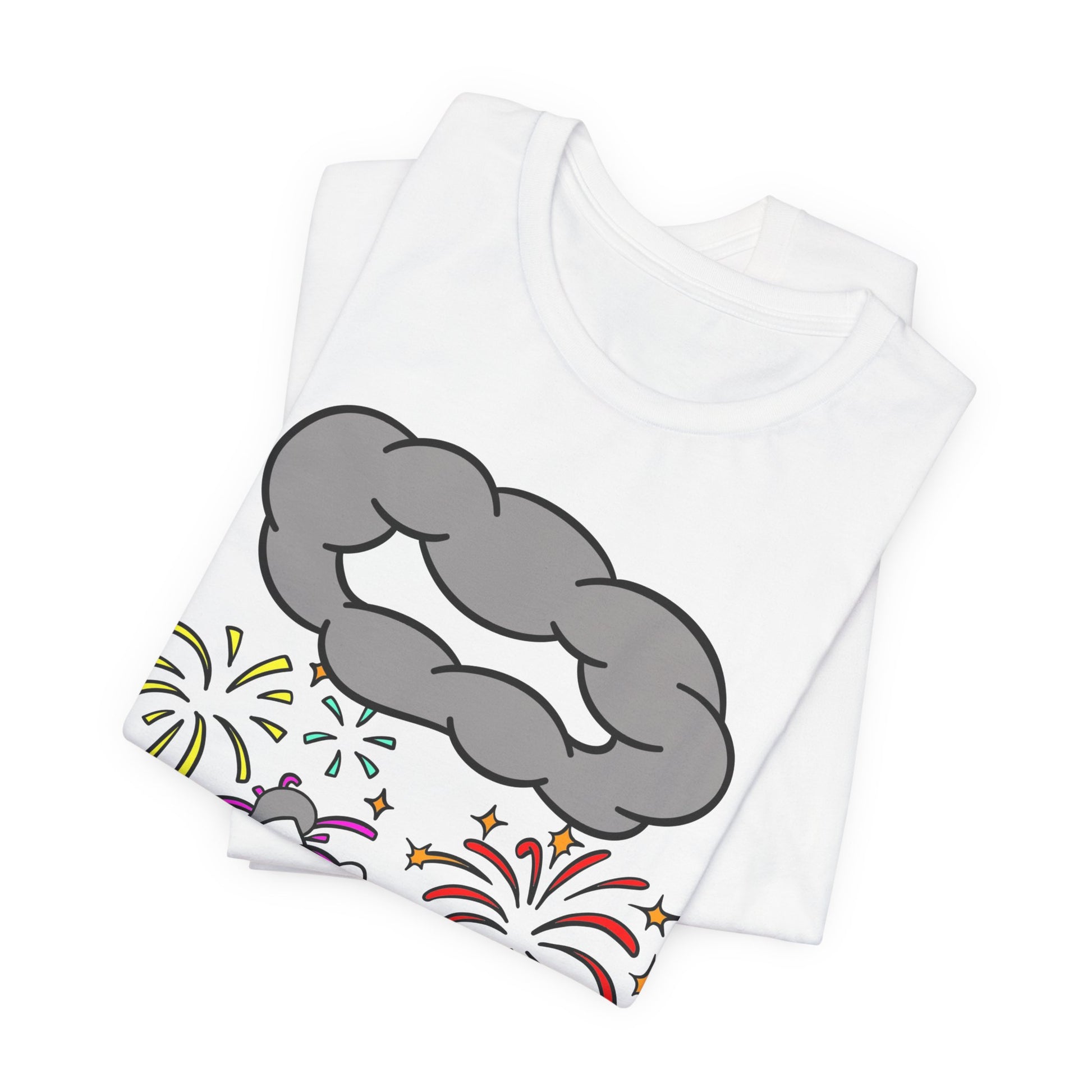 Alien Tourist T-Shirt in White, Folded View - Cryptid Collection