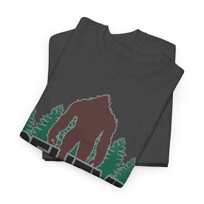 Believe T-Shirt in Dark Heather, Folded View - Cryptid Collection