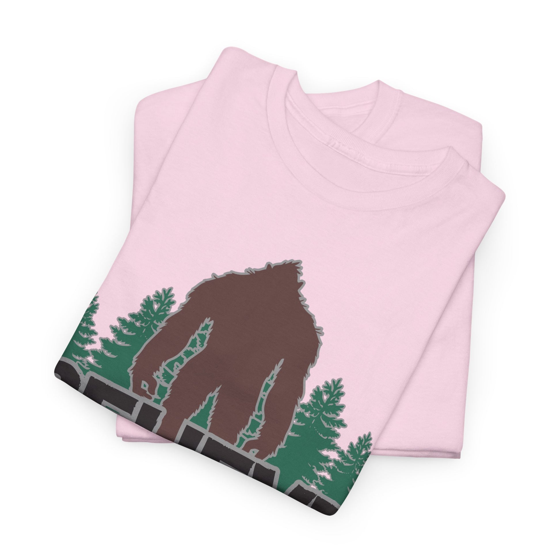 Believe T-Shirt in Light Pink, Folded View - Cryptid Collection