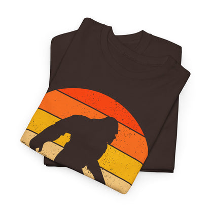 Bigfoot Silhouette T-Shirt in Dark Chocolate, Folded View - Cryptid Collection
