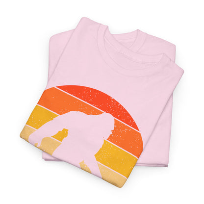Bigfoot Silhouette T-Shirt in Light Pink, Folded View - Cryptid Collection