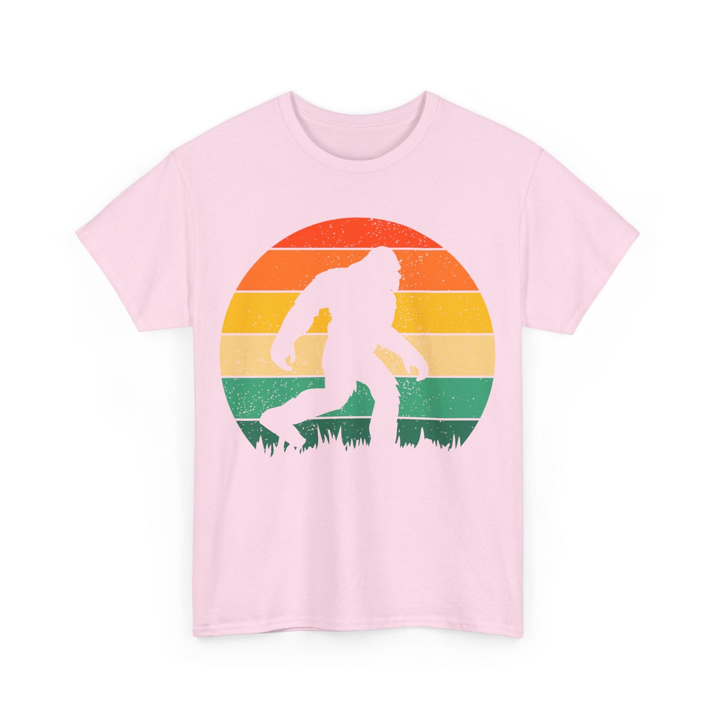 Bigfoot Silhouette T-Shirt in Light Pink, Front View - Cryptid Collection