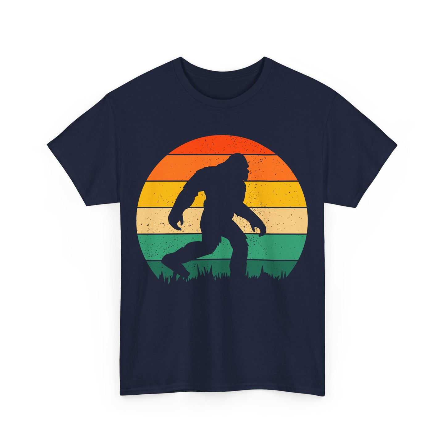 Bigfoot Silhouette T-Shirt in Navy, Front View - Cryptid Collection