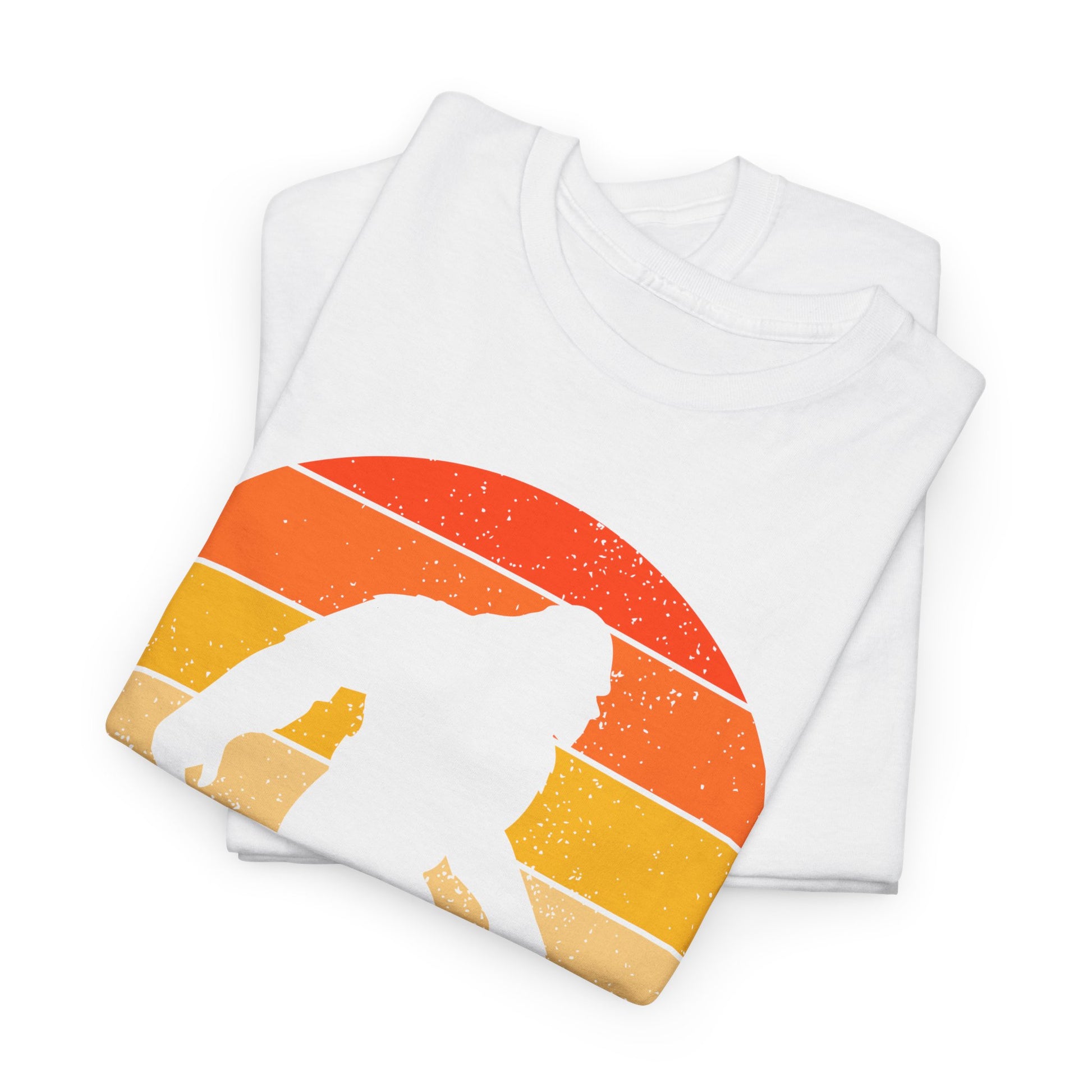 Bigfoot Silhouette T-Shirt in White, Folded View - Cryptid Collection