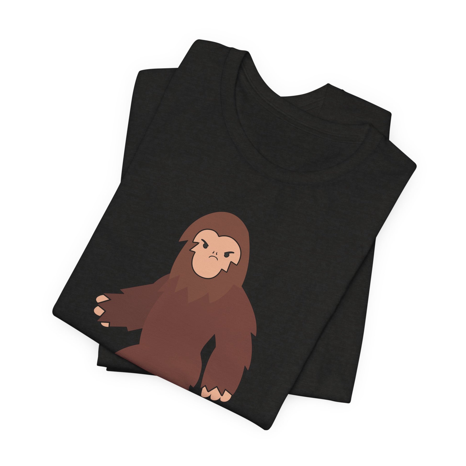 I Don't Believe You Exist Either T-Shirt in Black Heather, Folded View - Cryptid Collection