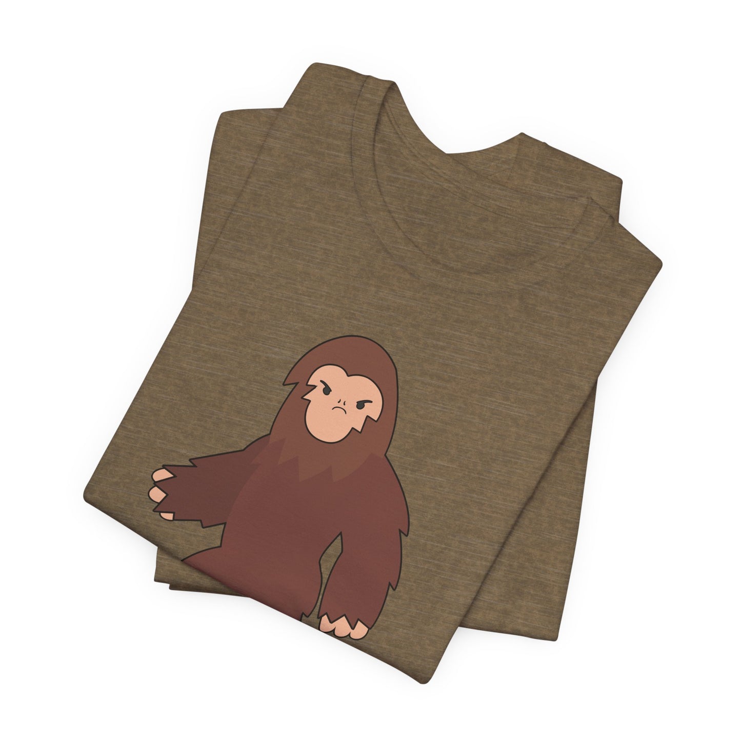 I Don't Believe You Exist Either T-Shirt in Heather Olive, Folded View - Cryptid Collection
