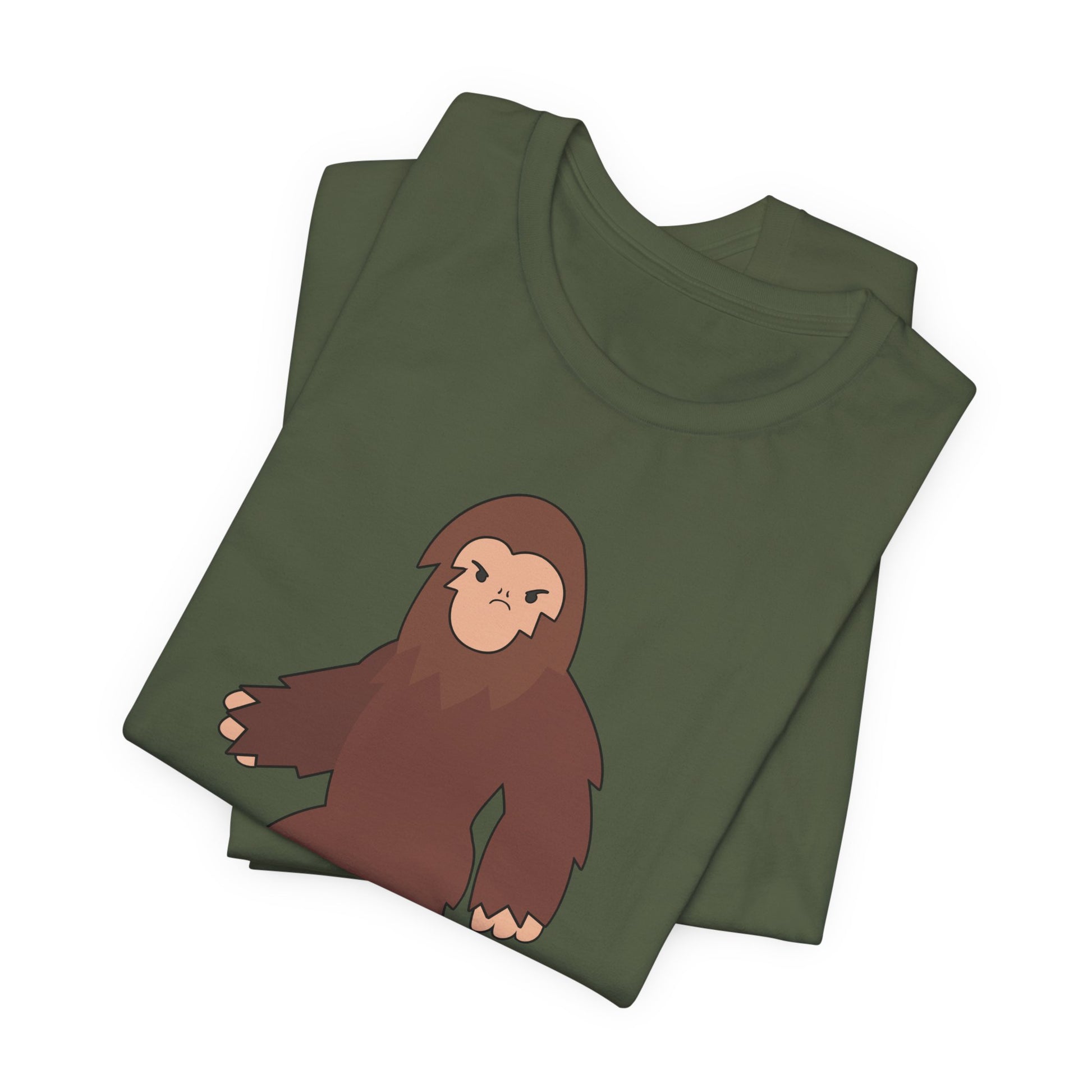 I Don't Believe You Exist Either T-Shirt in Military Green, Folded View - Cryptid Collection